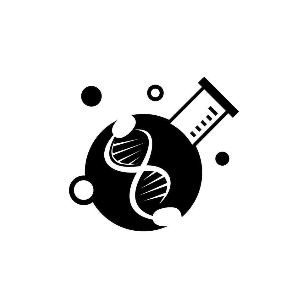 DNA, Genetic lab logo. Icon design template in white background. vector