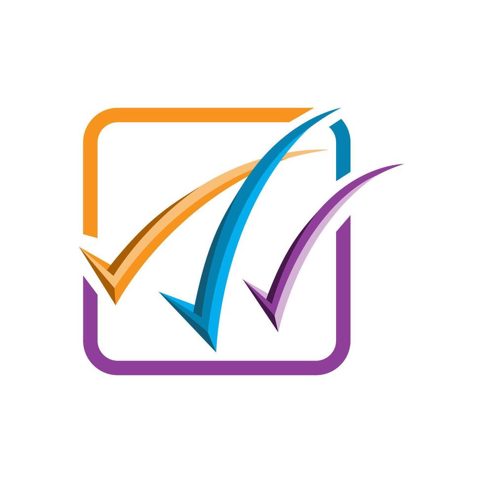 custom Yes true good done check mark logo symbol design graphic vector