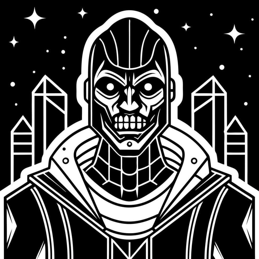 The logo for the band is shown in black and white vector