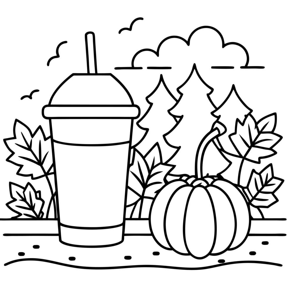 Coloring pages autumn coloring pages vector