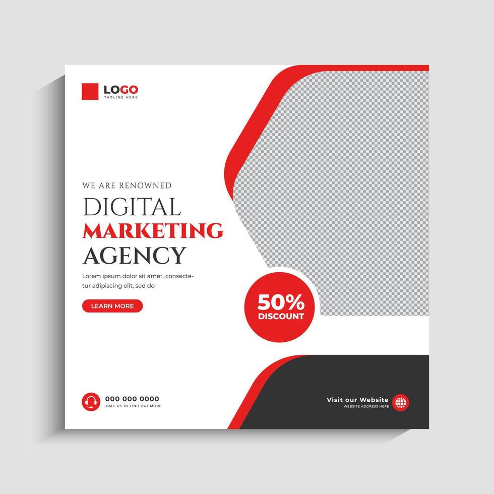 Modern Marketing Social Media Post vector