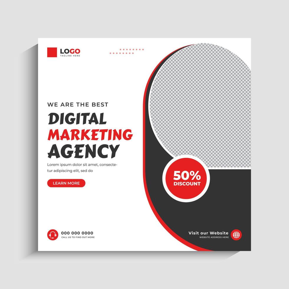 Innovative Digital Marketing Social Media post vector