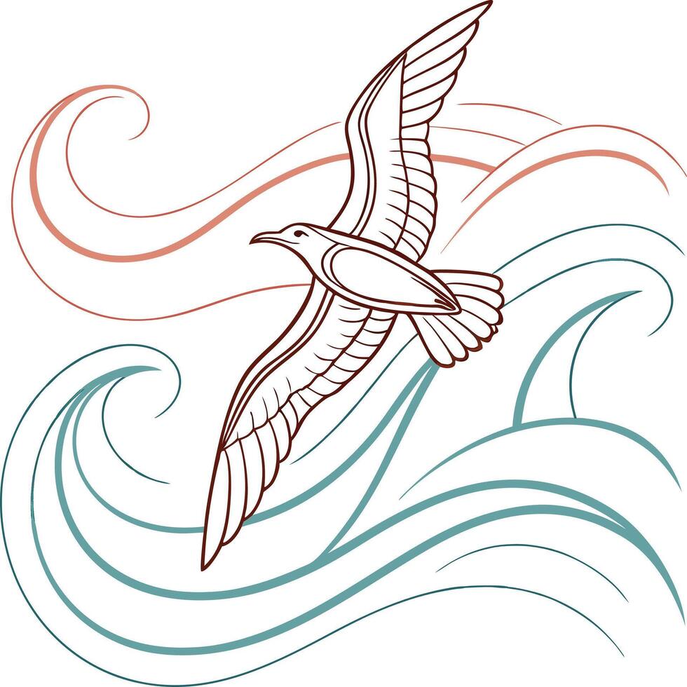 Fluidity in Minimalist Aesthetics. vector