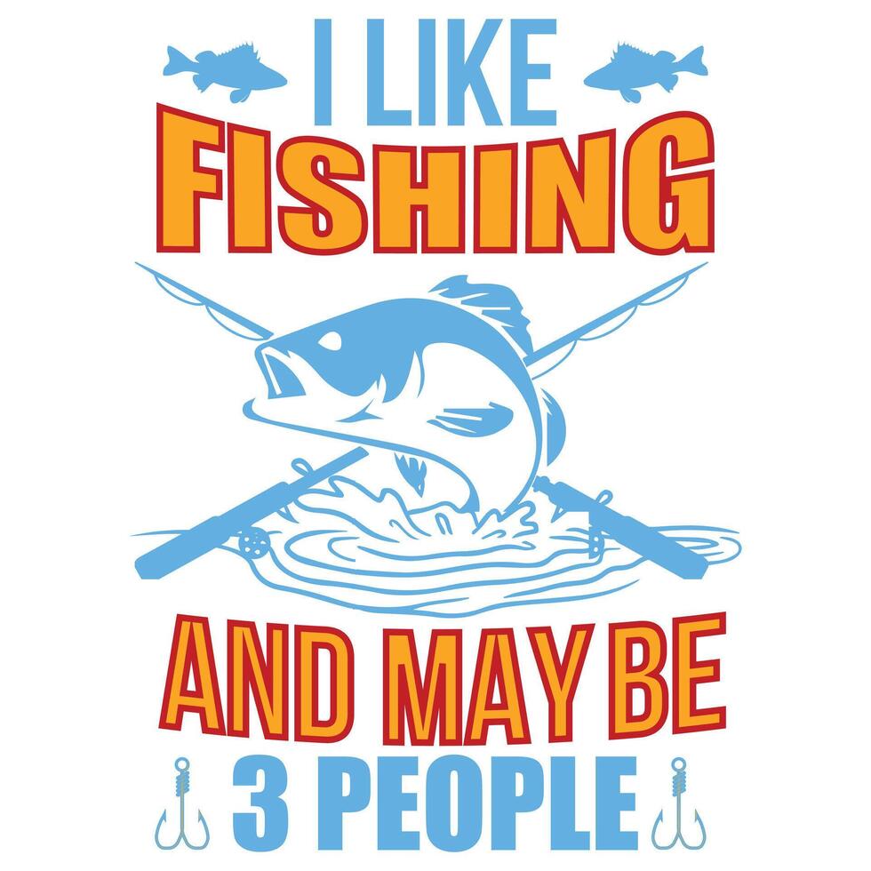 I Like Fishing. vector