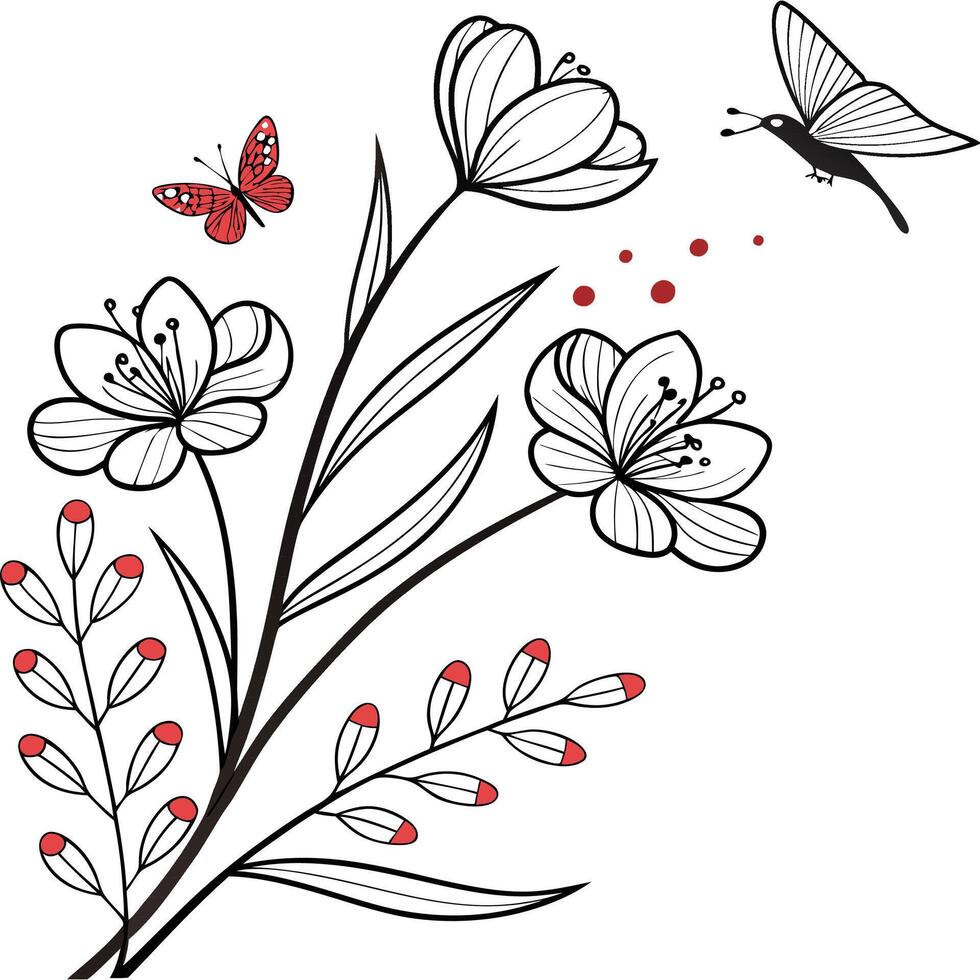 Flowing Lines of Spring in Abstract Form. vector