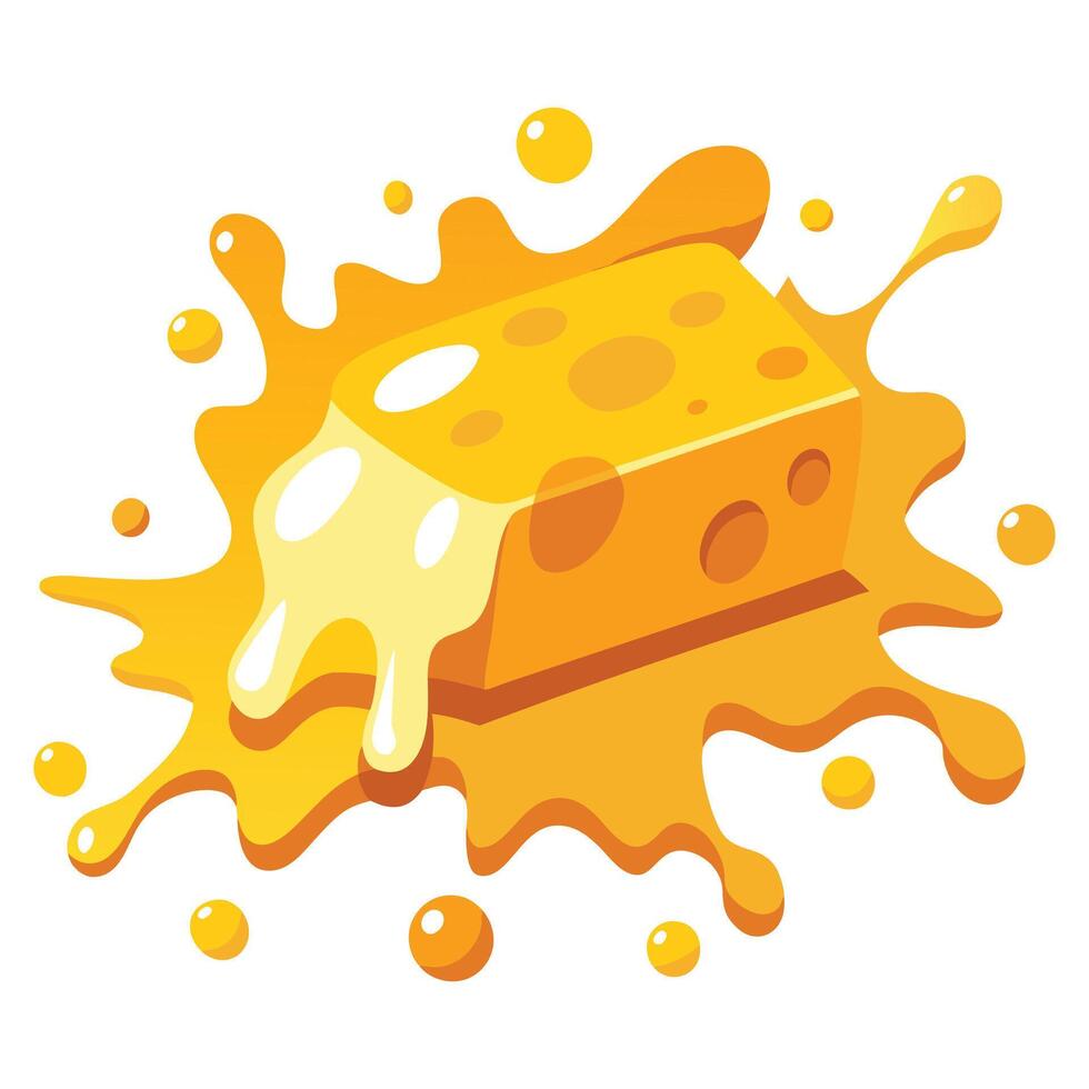 Elevate Design with Eye-Catching Cheese Splash. vector