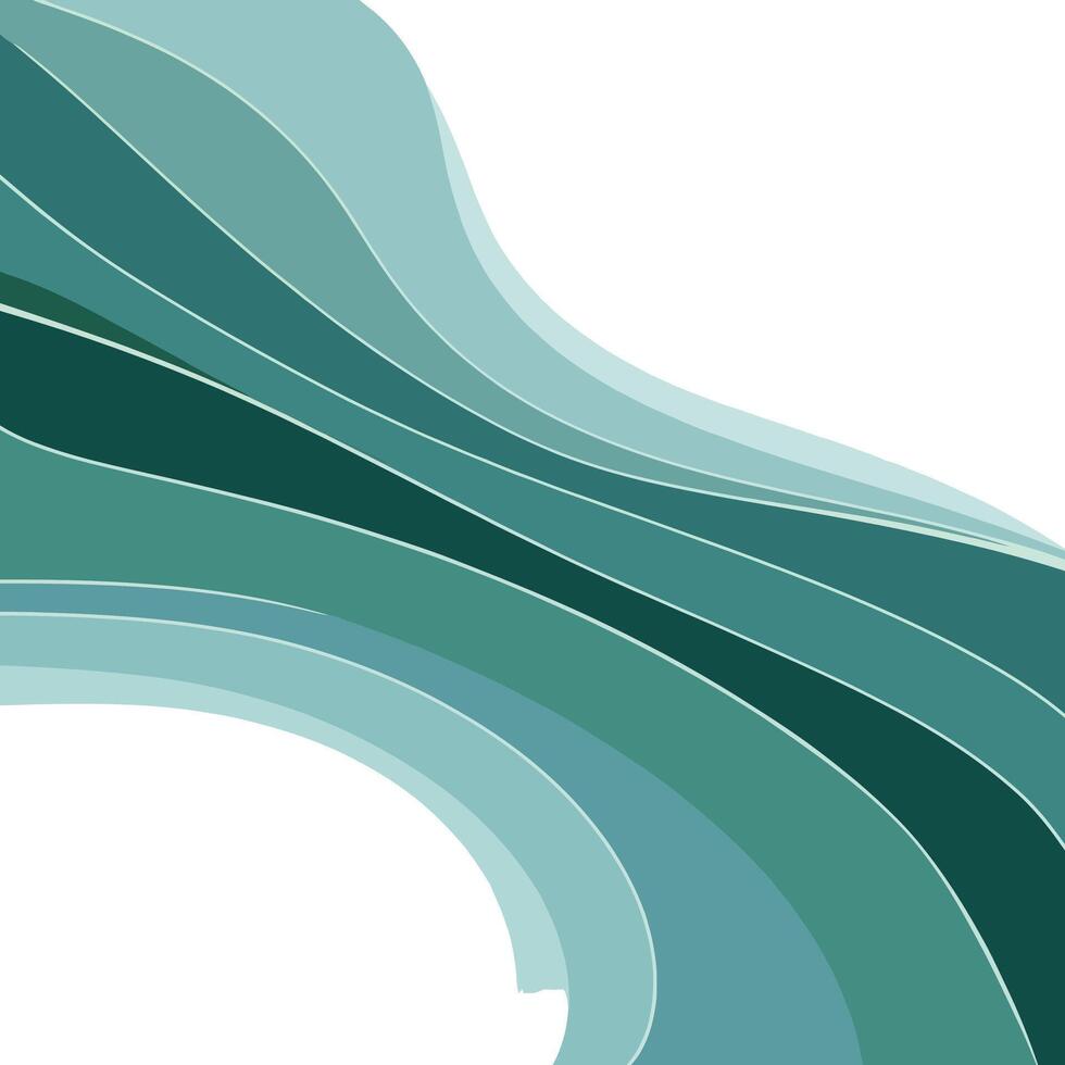 Flowing Curves of Tranquility. vector