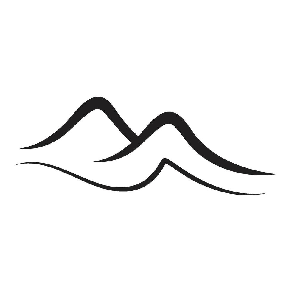 Mountain logo template vector