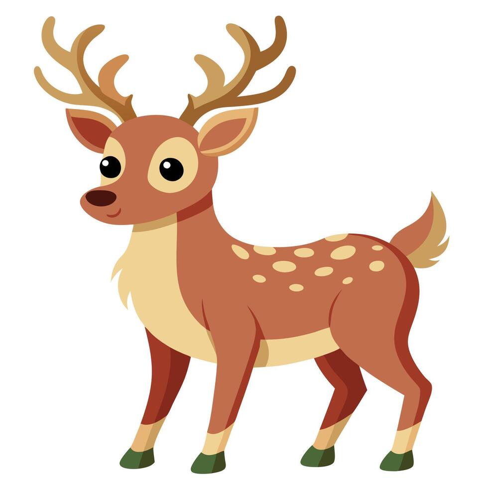 Cute Reindeer Illustration for Holidays vector