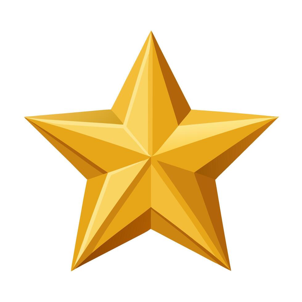 Gold Star Holiday Decoration vector