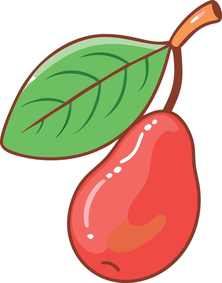 Goji Berry Illustration with Leaves and Sparkles, Colorful illustration of two goji berries with green leaves and decorative sparkles, symbolizing health and vitality in a playful style. vector