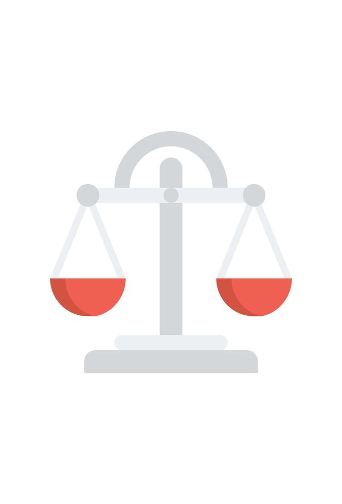 simple balance icon for economics and justice vector