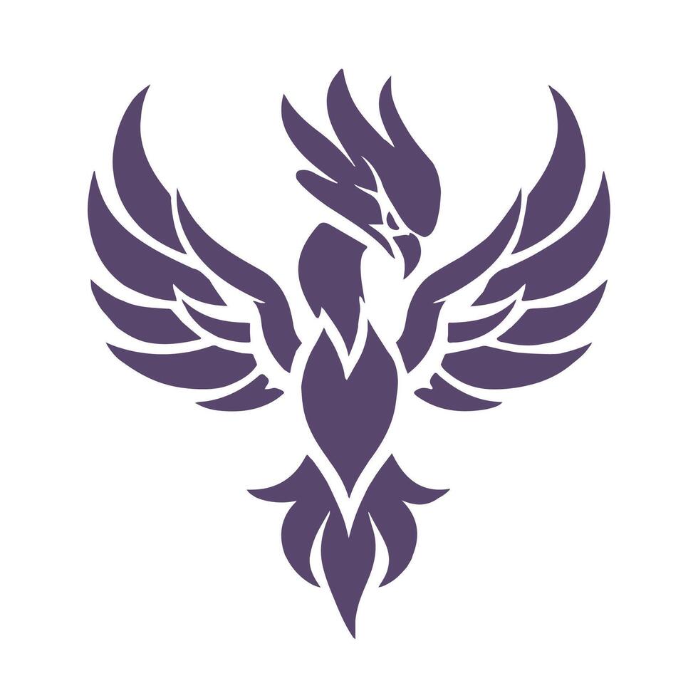 Phoenix logo illustration on isolated background vector