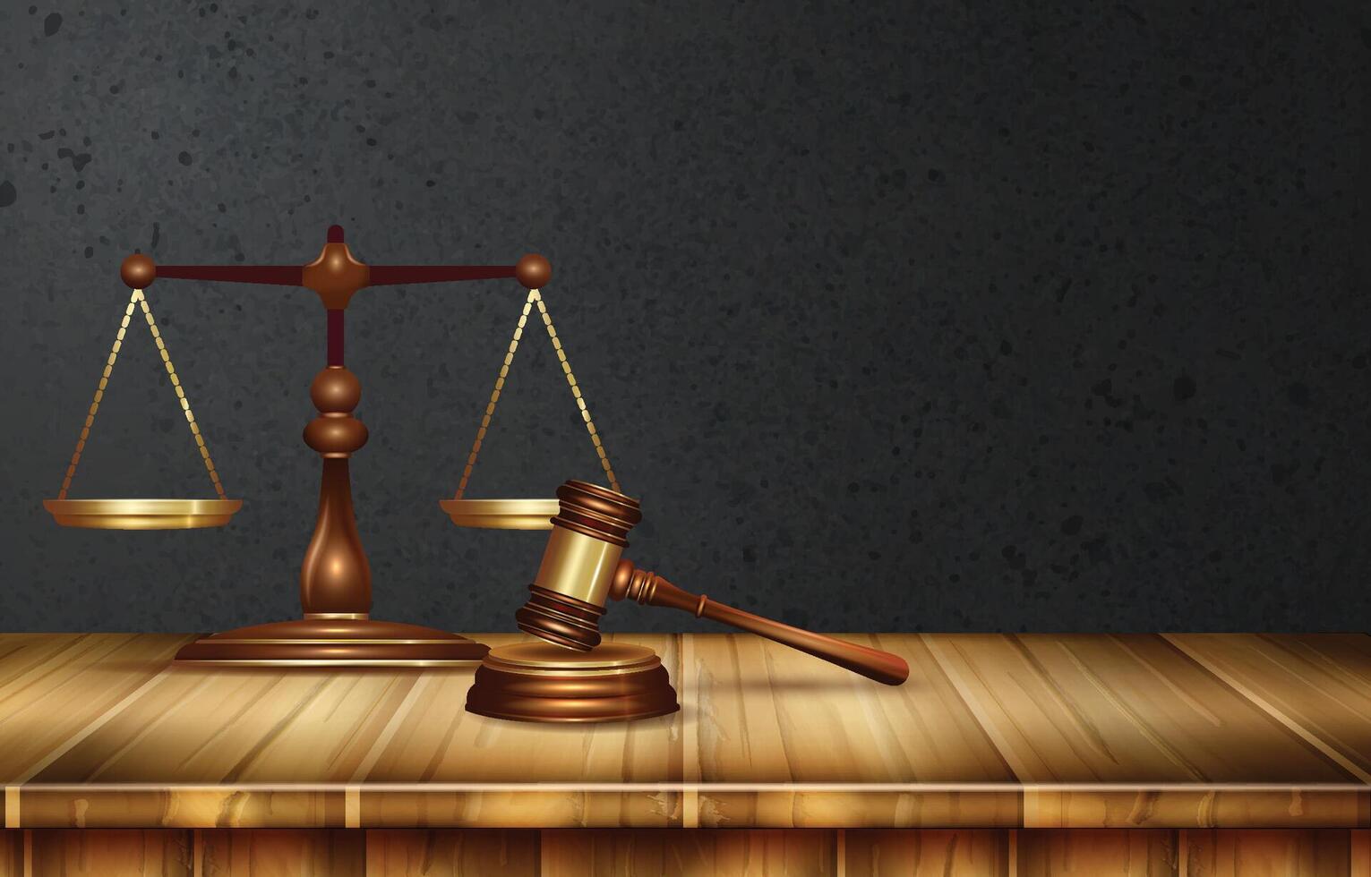 Law and Justice Background with Scales and Gavel vector