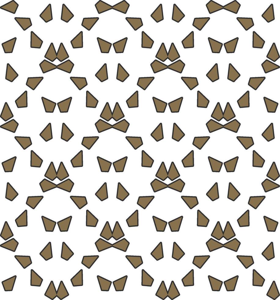 a pattern with brown and white geometric shapes vector