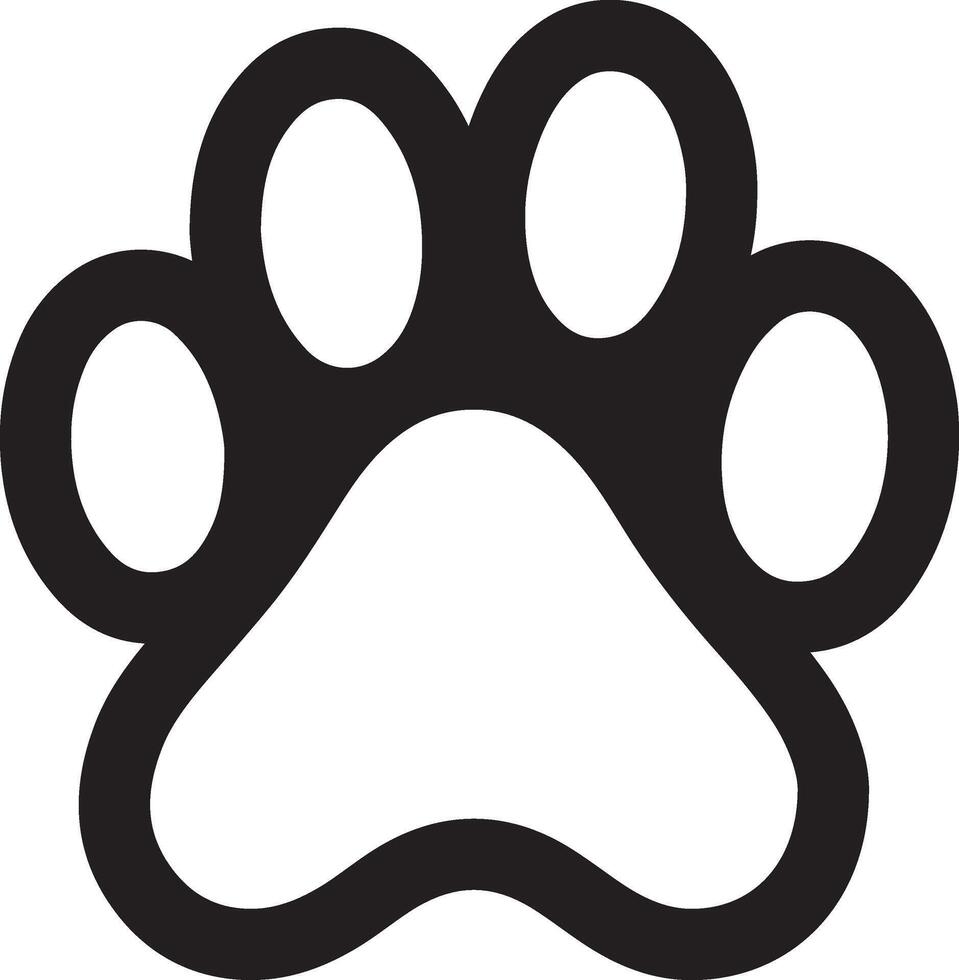 Modern dog paw print flat icon for animal lovers apps and websites vector