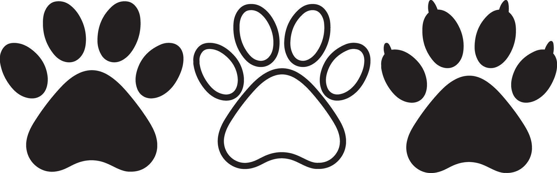Beautiful Animal Paw Print Vectors Ideal for Creative and Digital Applications