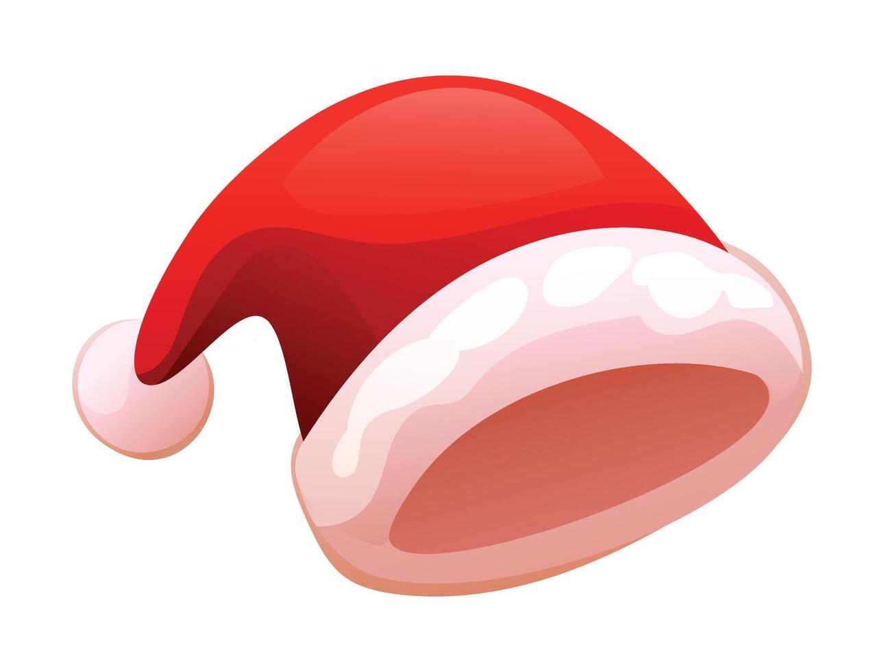 Santa hat cartoon illustration isolated on white background vector
