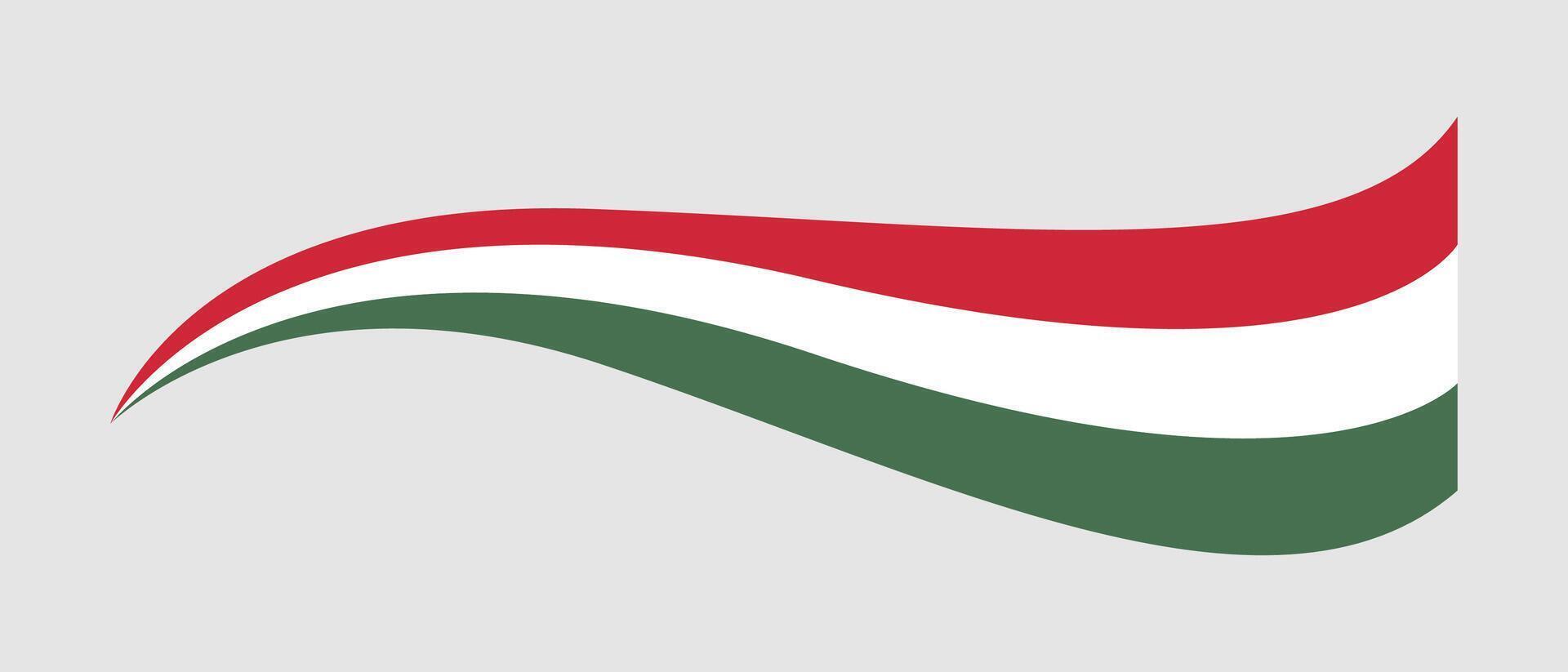 Hungary wavy flag illustration vector