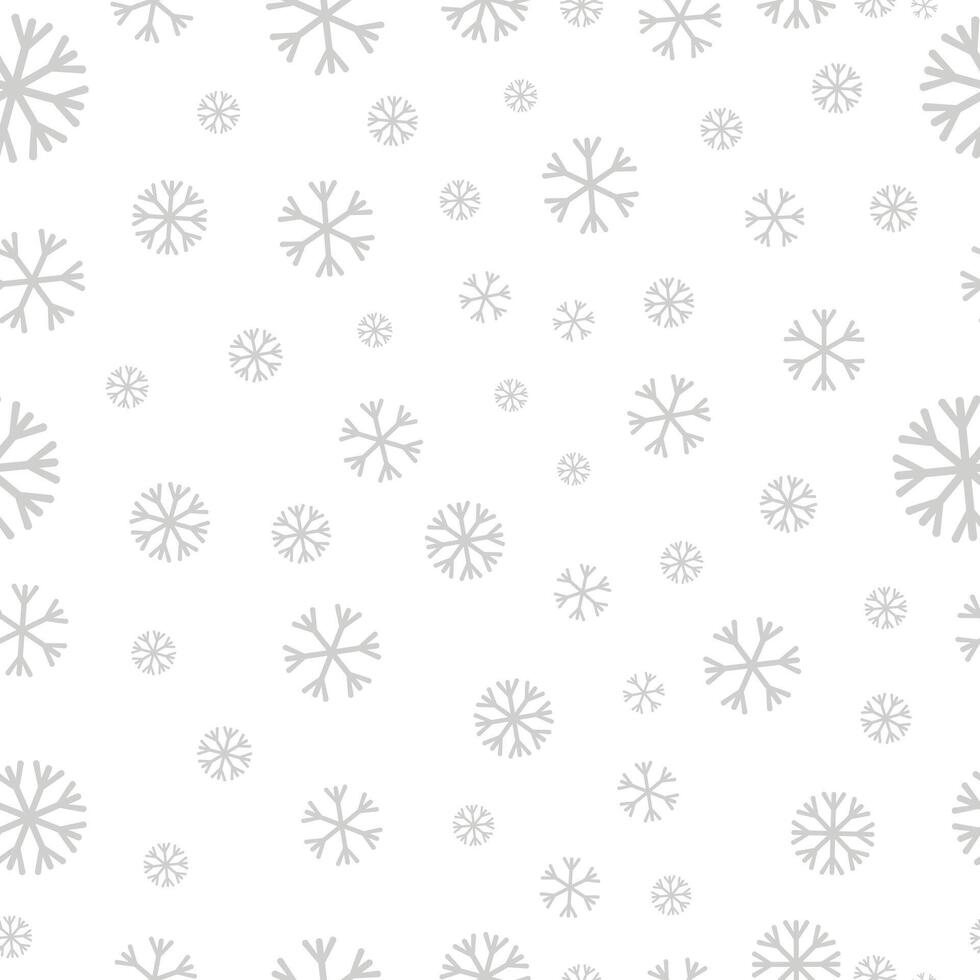 gray seamless snowflake pattern. Seamless pattern with white snowflake. Perfect for winter season wallpaper, wrapping paper vector