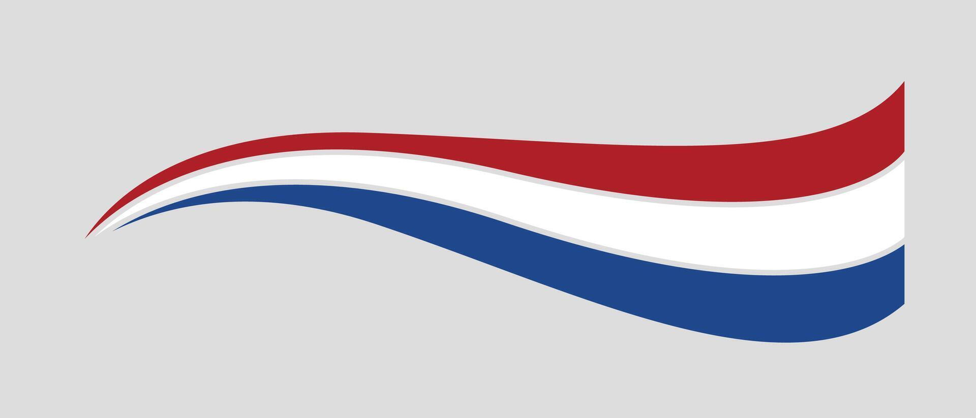 Netherlands wavy flag vector