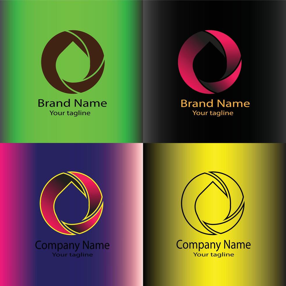 Nature arc simple abstract logo for company vector