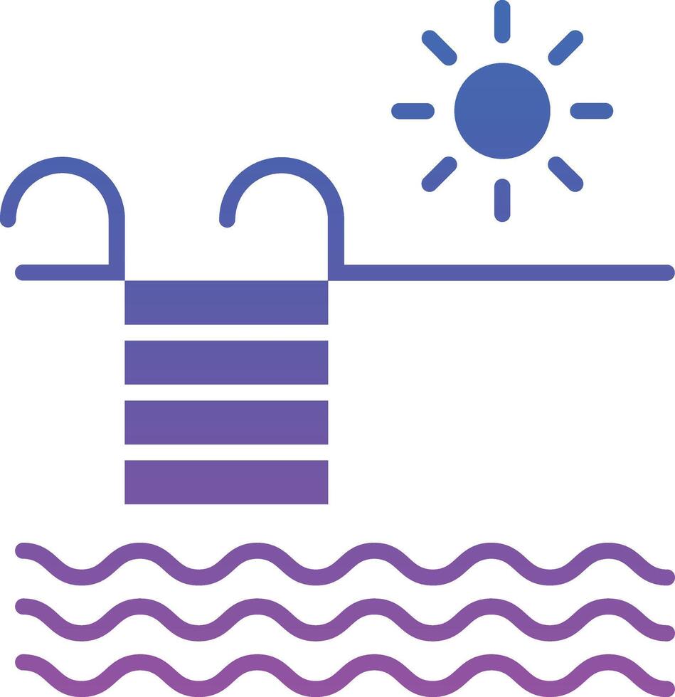 Swimming Pool Illustration Icon vector