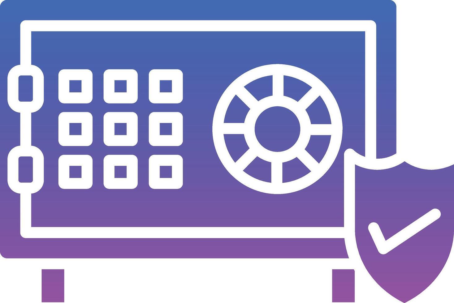 Safe Box Illustration Icon vector