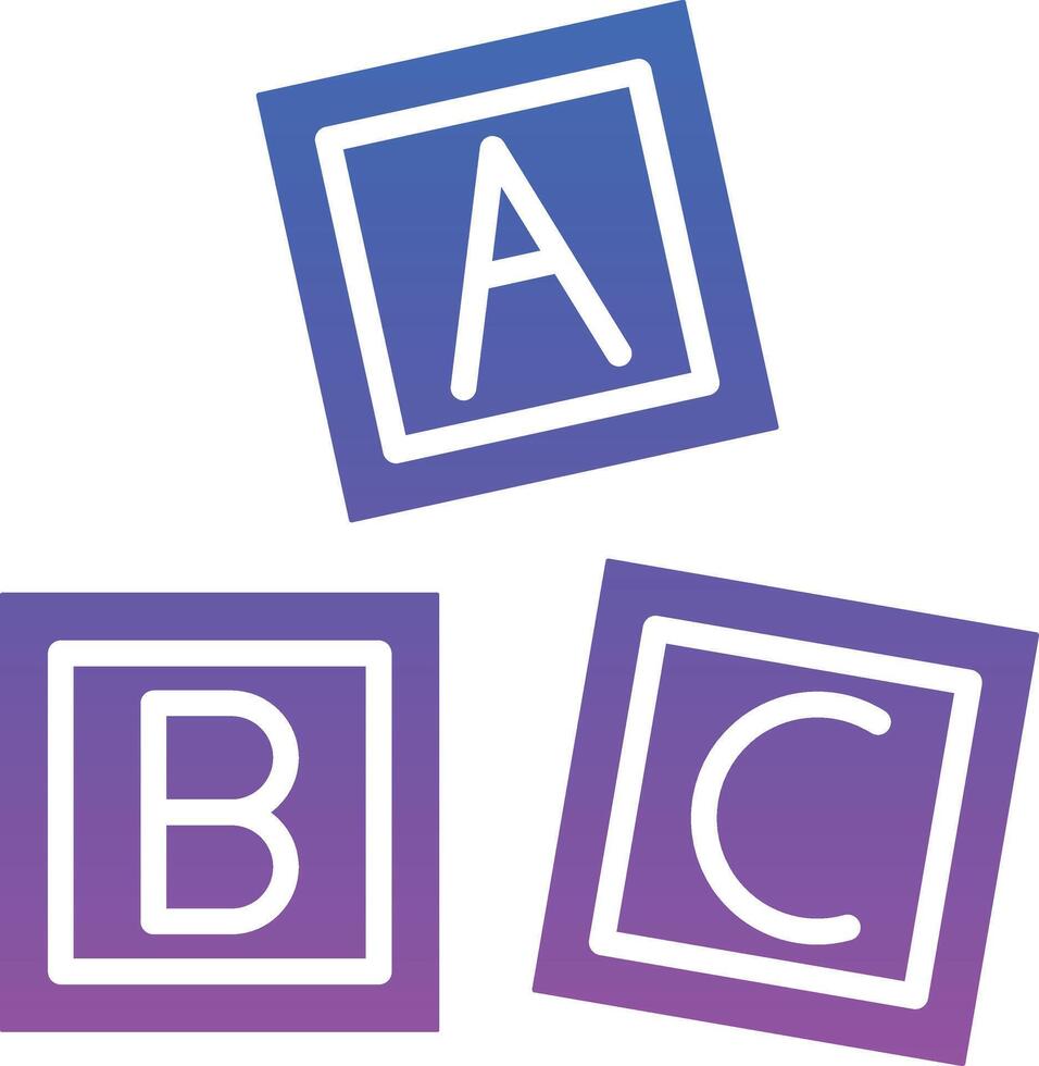 ABC Blocks Illustration Icon vector