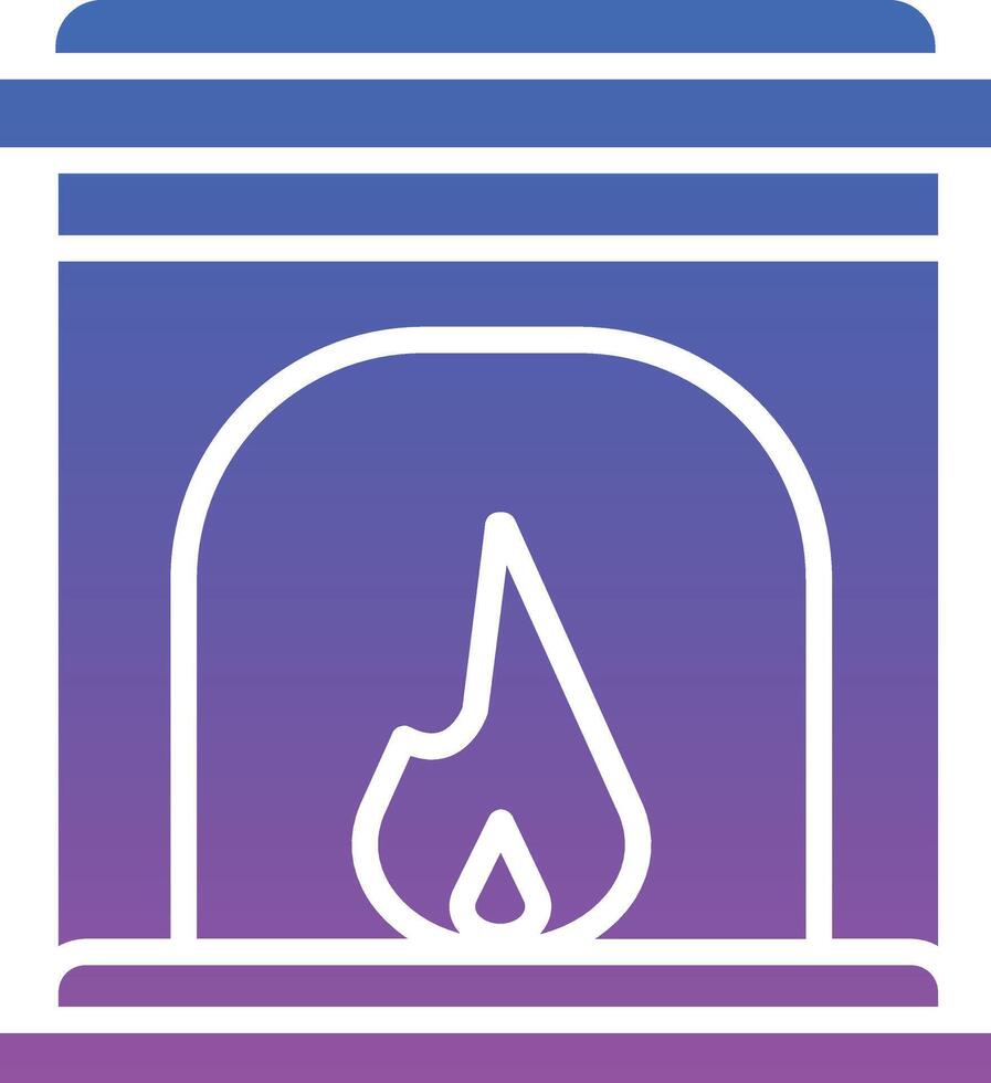 Fireplace Illustration Icon vector