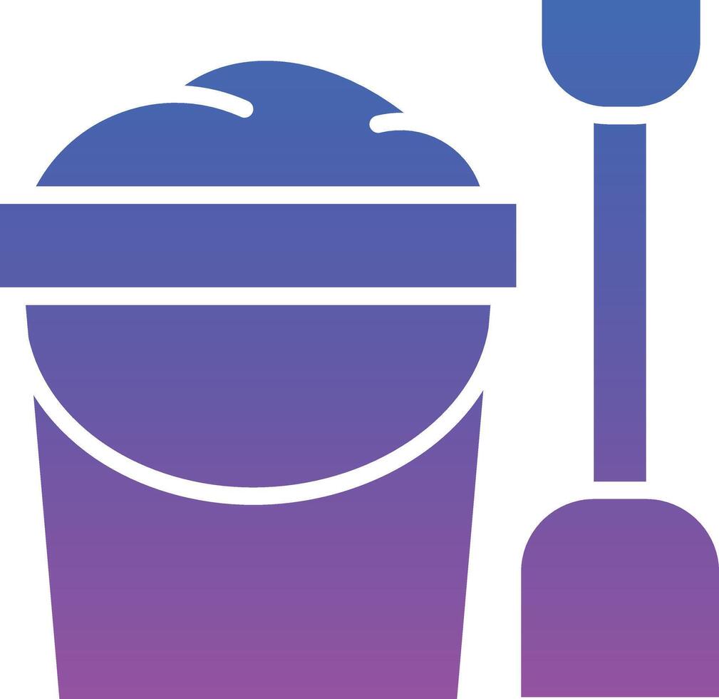 Sand Bucket Illustration Icon vector