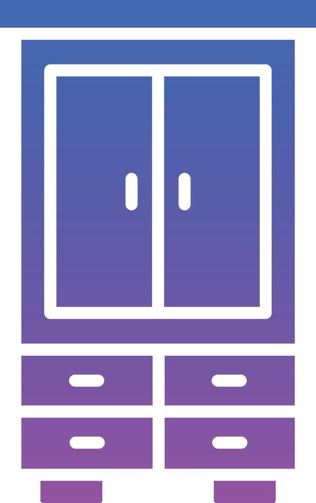 Wardrobe Illustration Icon vector