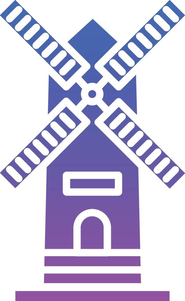 Windmill Illustration Icon vector