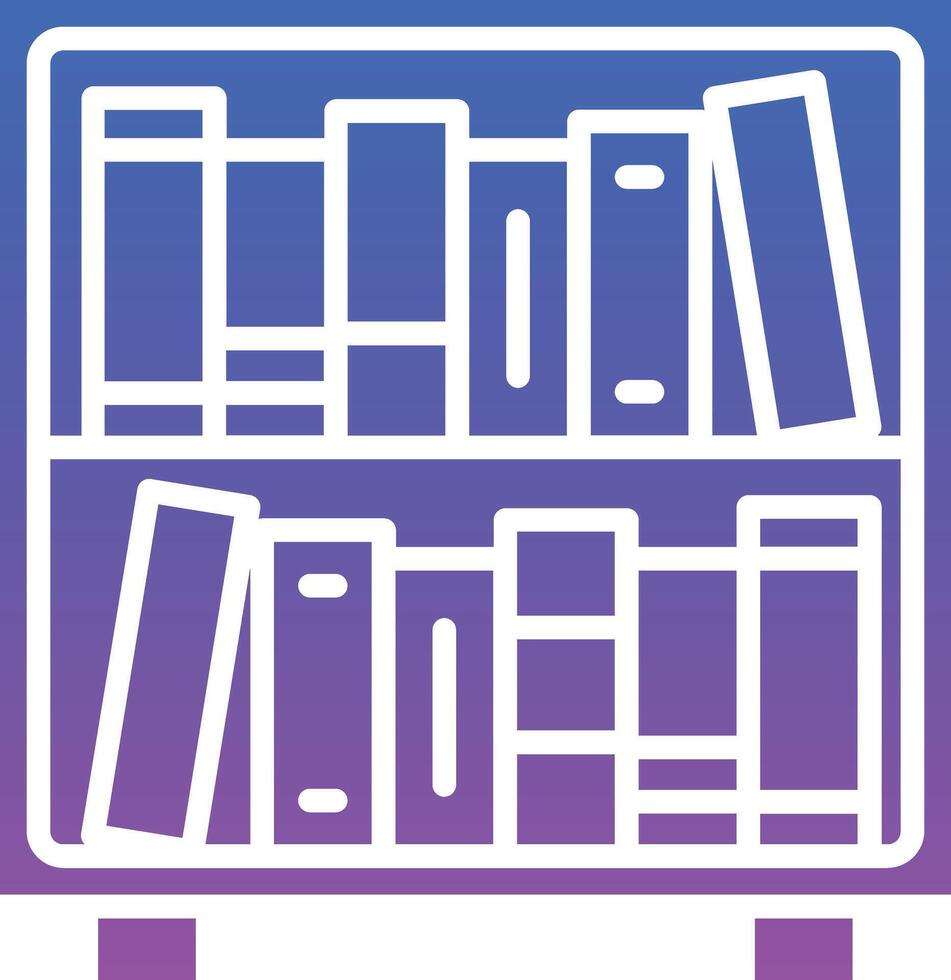 Bookshelf Illustration Icon vector