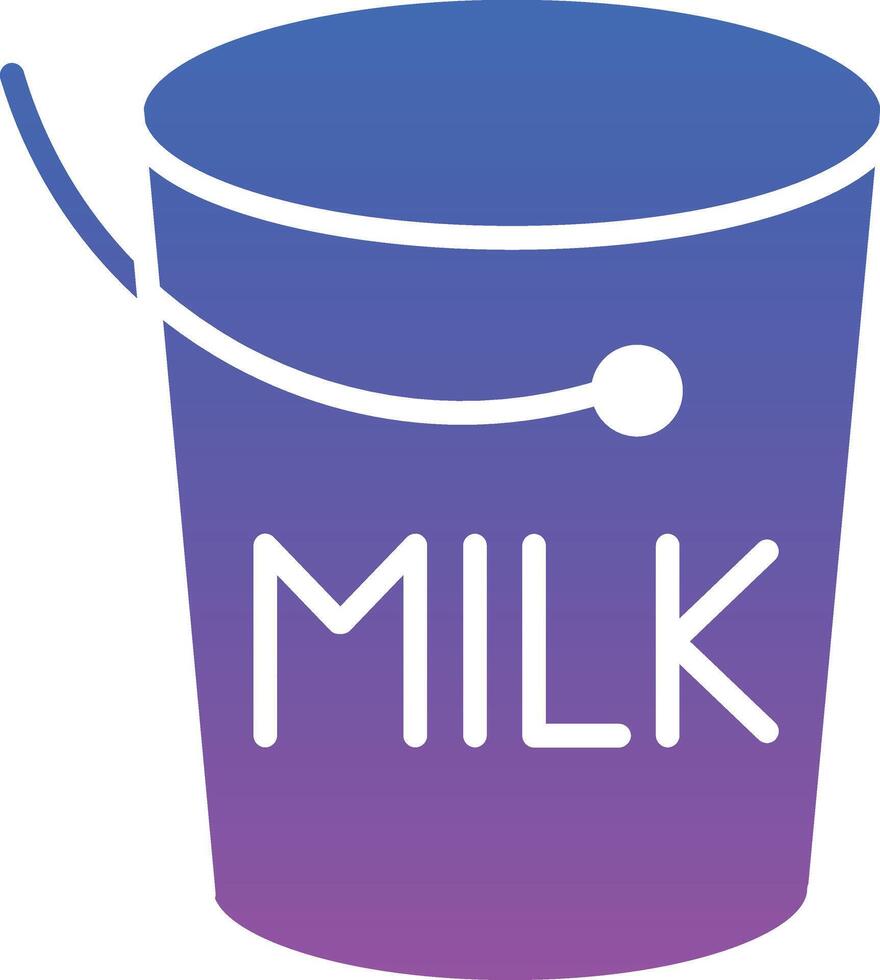 Milk Bucket Illustration Icon vector