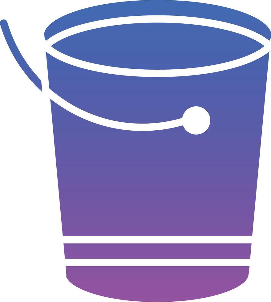 Water Bucket Illustration Icon vector