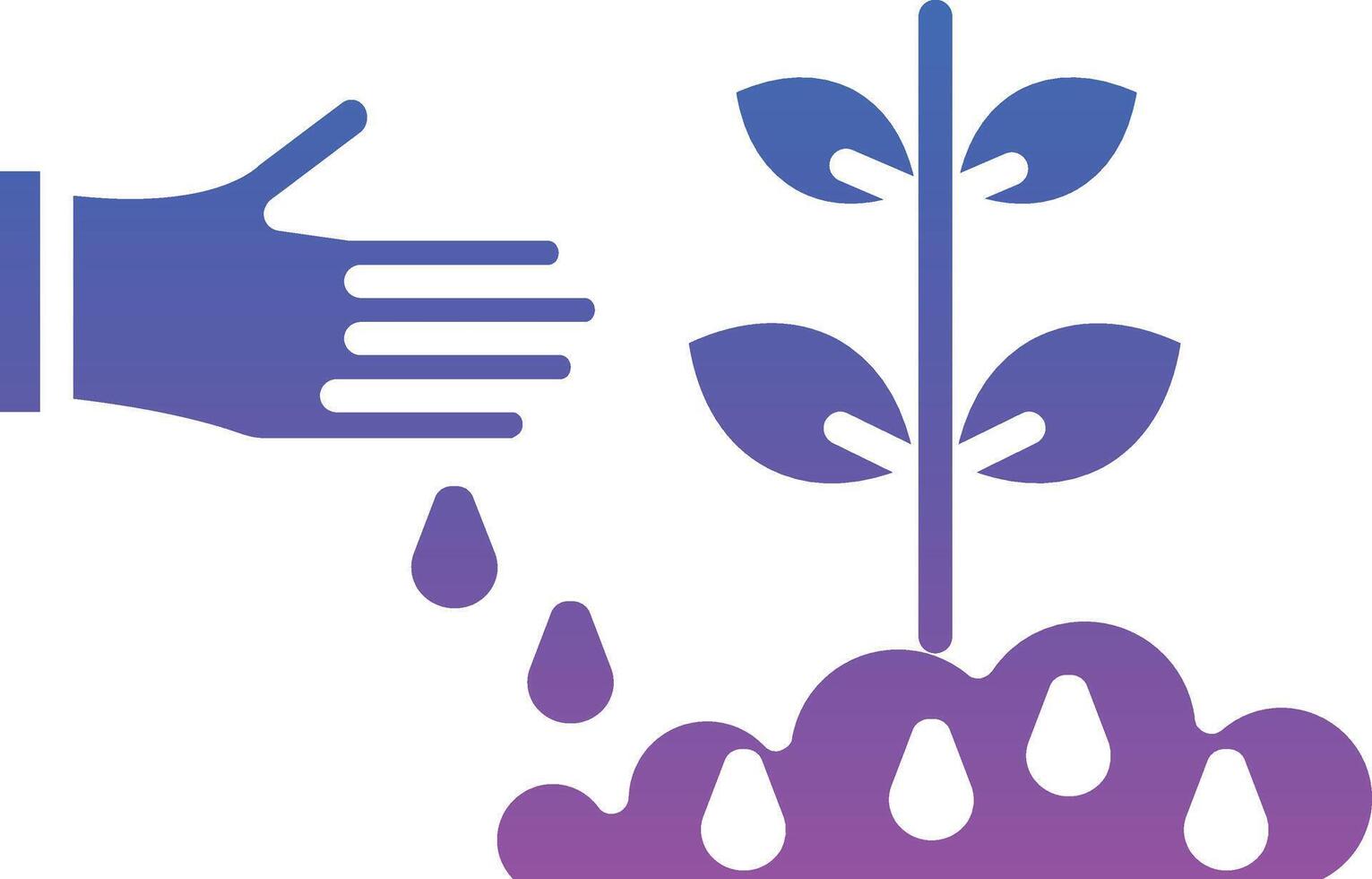 Seeding Illustration Icon vector