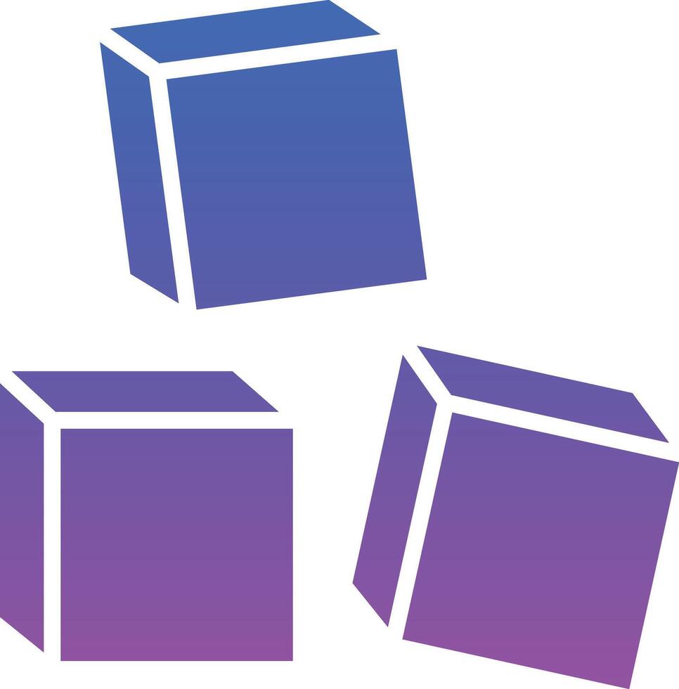 Blocks Illustration Icon vector