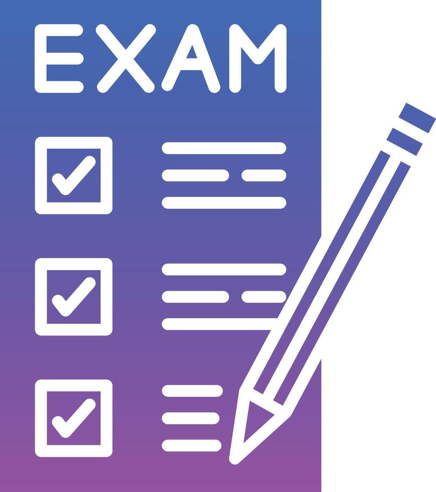Exam Illustration Icon vector