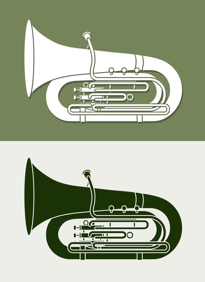 Baritone Orchestra Instrument Cartoon Music Graphic vector
