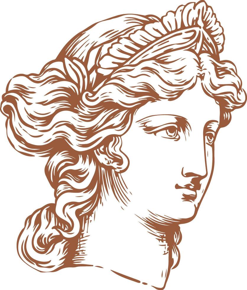 Phrygian goddess portrait vector