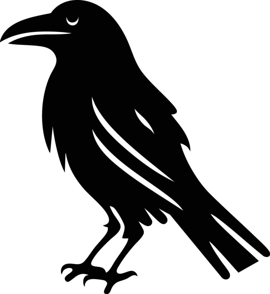 The Raven's Shadow, A Silhouette of Mystery. vector