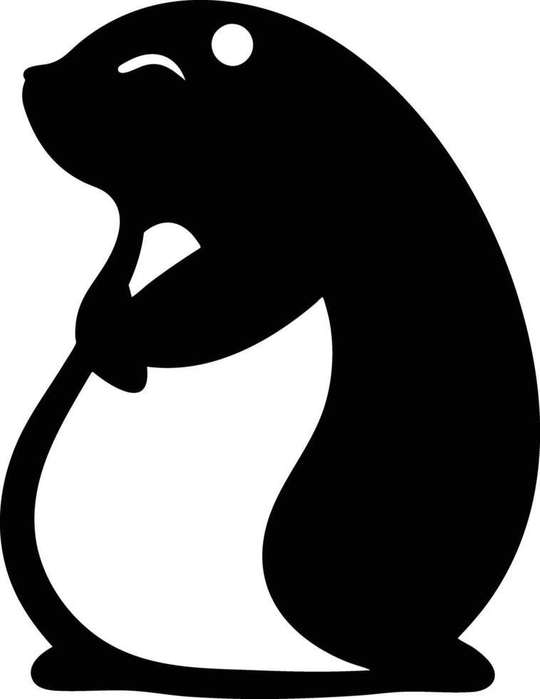 A Curious Mole Poking Its Head Out of the Ground vector