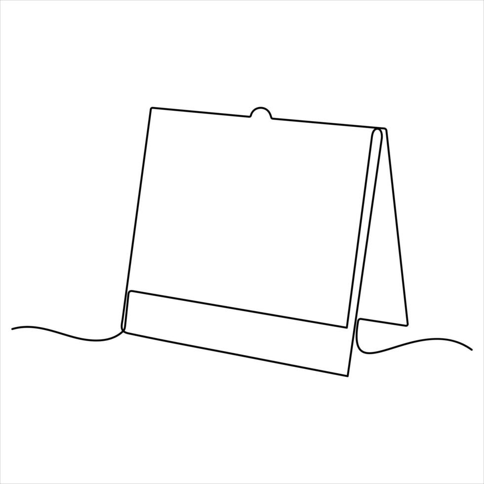 Continuous single line drawing calendar icon planning and scheduling concept line drawn design vector
