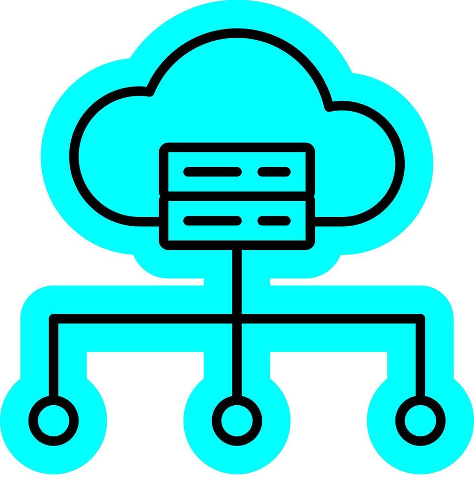 Hosting Lineal Icon vector