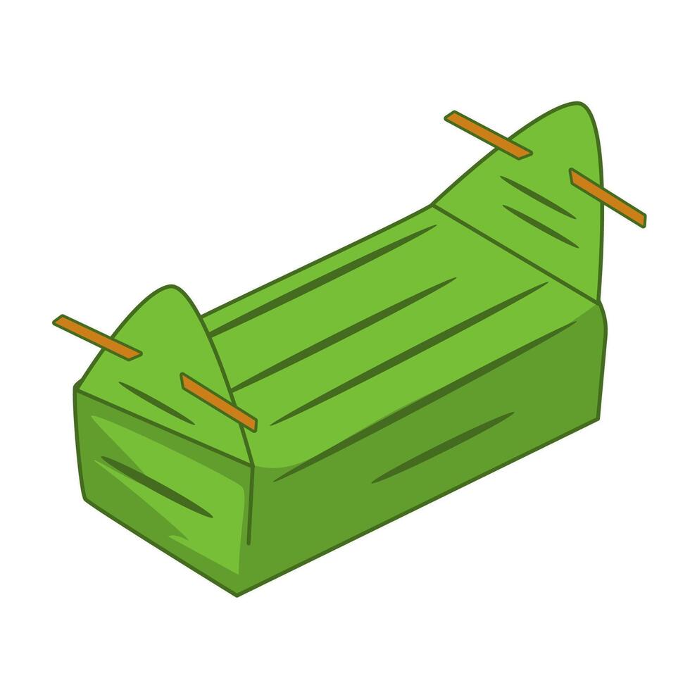 Lemper Illustration, Indonesian Traditional Food vector