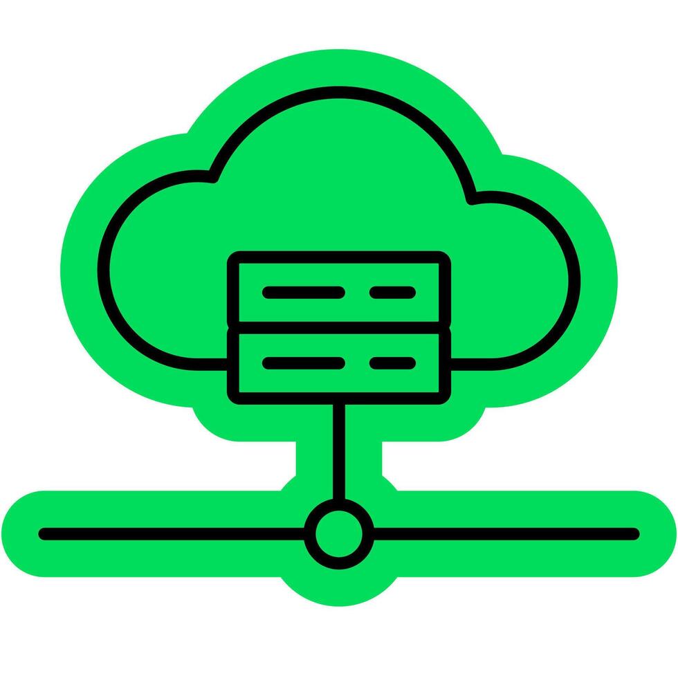 Hosting Lineal Icon vector