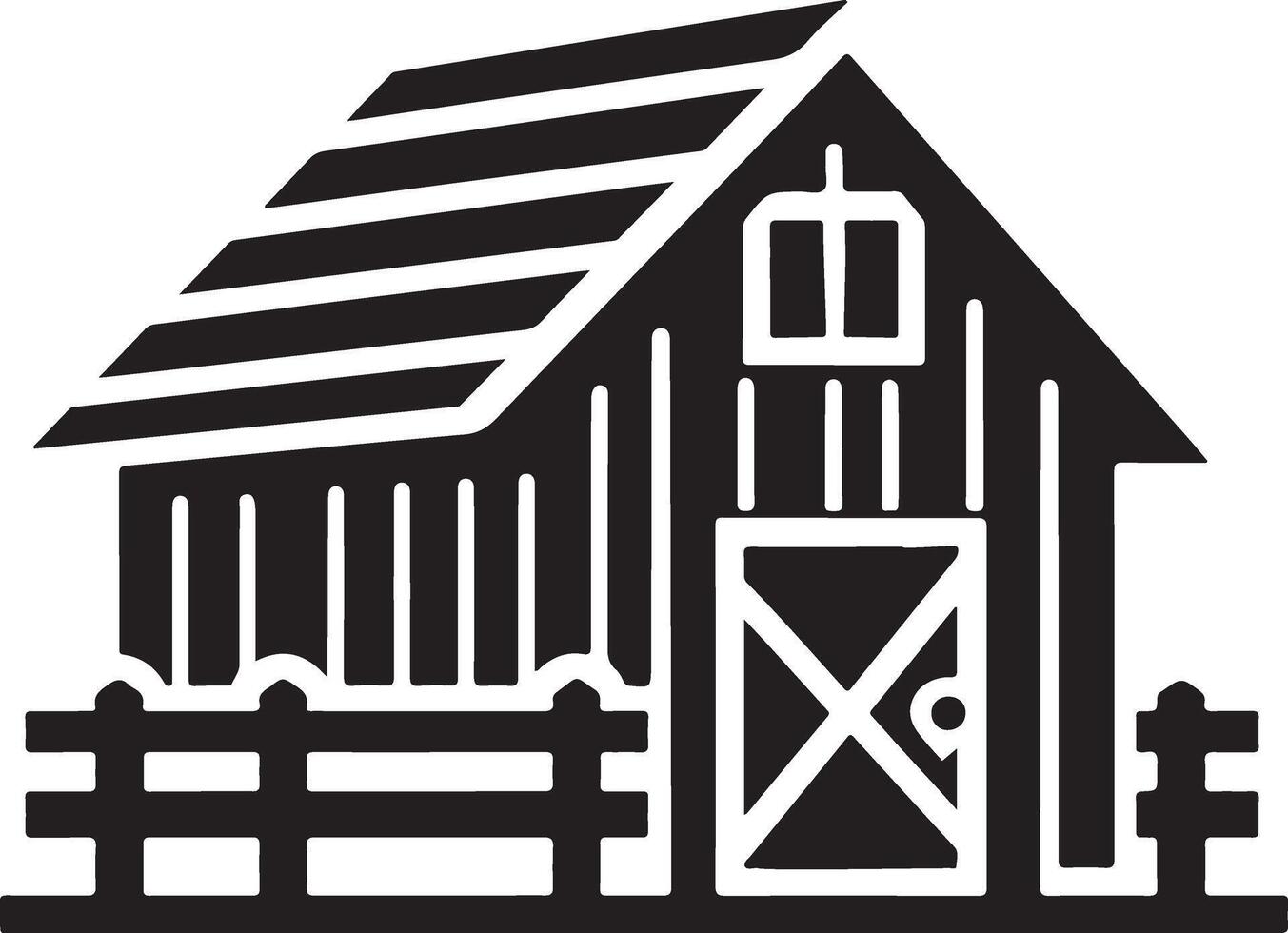 Elegant Farmhouse Silhouette Art Resources vector
