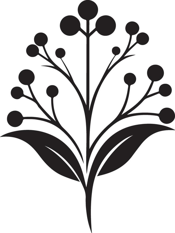 Stunning Delicate Flower Silhouette Art vector