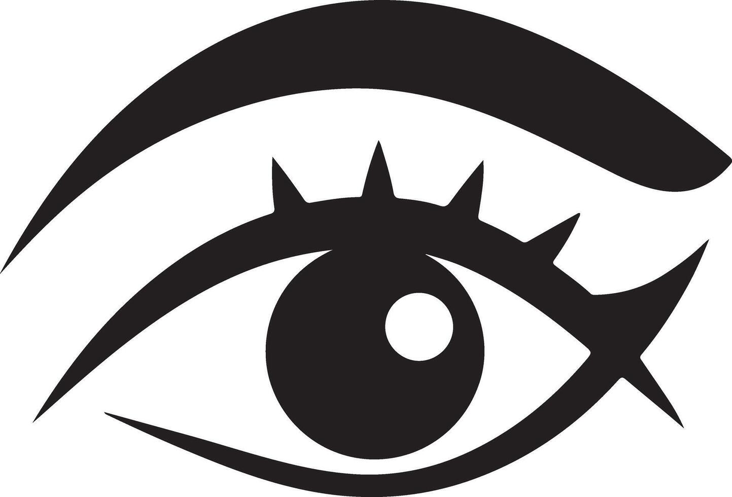 Eye Logo Design Silhouette Art vector